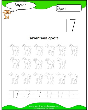 okul öncesi 1 sayısı çizgi çalışması